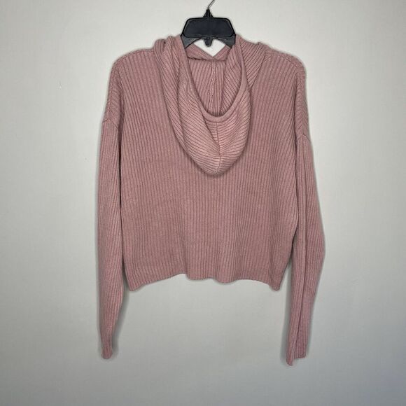MARISSA WEBB Sweater Womens XS Pink Ribbed Hooded Aria Pullover Wool Blend - Picture 7 of 11
